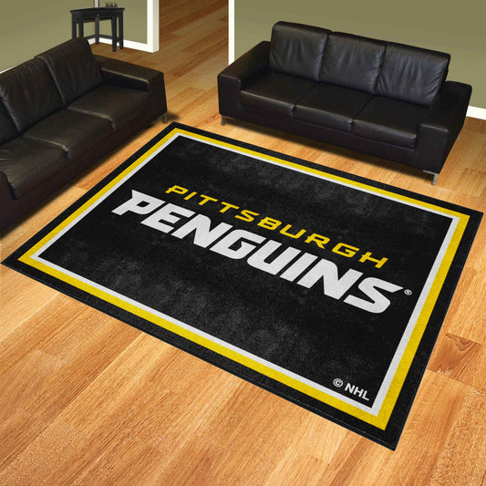 Alfombra de felpa de 2,4 x 3 m de los Pittsburgh Penguins