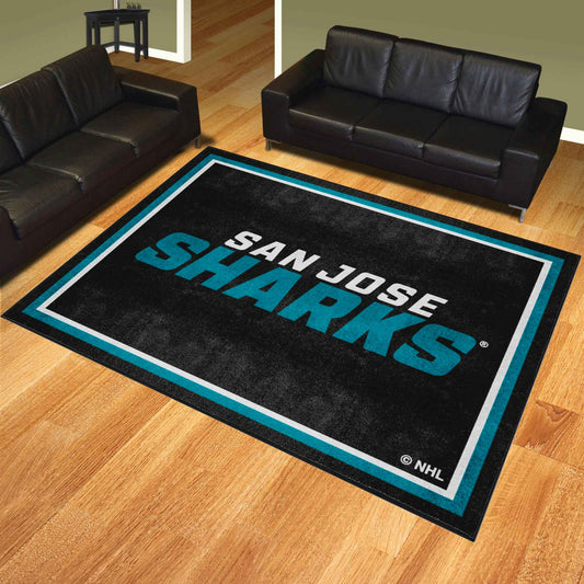 San Jose Sharks 8ft. x 10 ft. Plush Area Rug