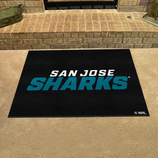 San Jose Sharks All-Star Rug - 34 in. x 42.5 in. - San Jose Sharks