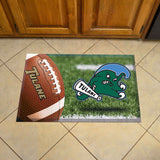 Tulane Green Wave Rubber Scraper Door Mat