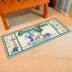 Tulane Green Wave Ticket Runner Rug - 30in. x 72in. - Tulane