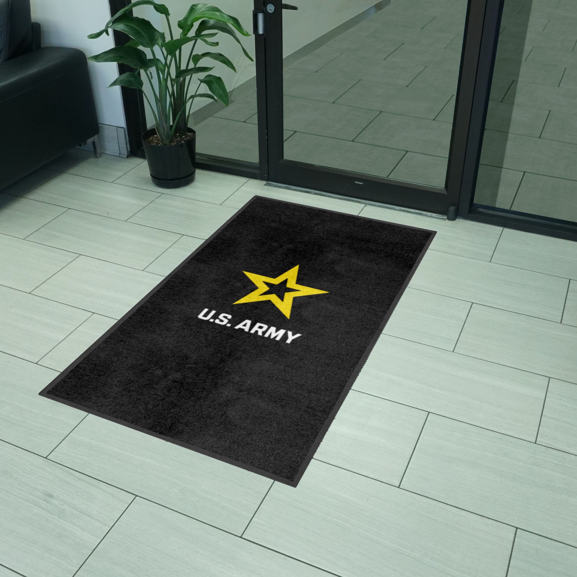 U.S. Army 3X5 High-Traffic Mat with Durable Rubber Backing - Portrait Orientation