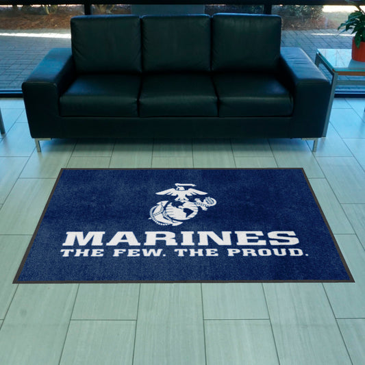 U.S. Marines 4X6 High-Traffic Mat with Durable Rubber Backing - Landscape Orientation - U.S. Marines