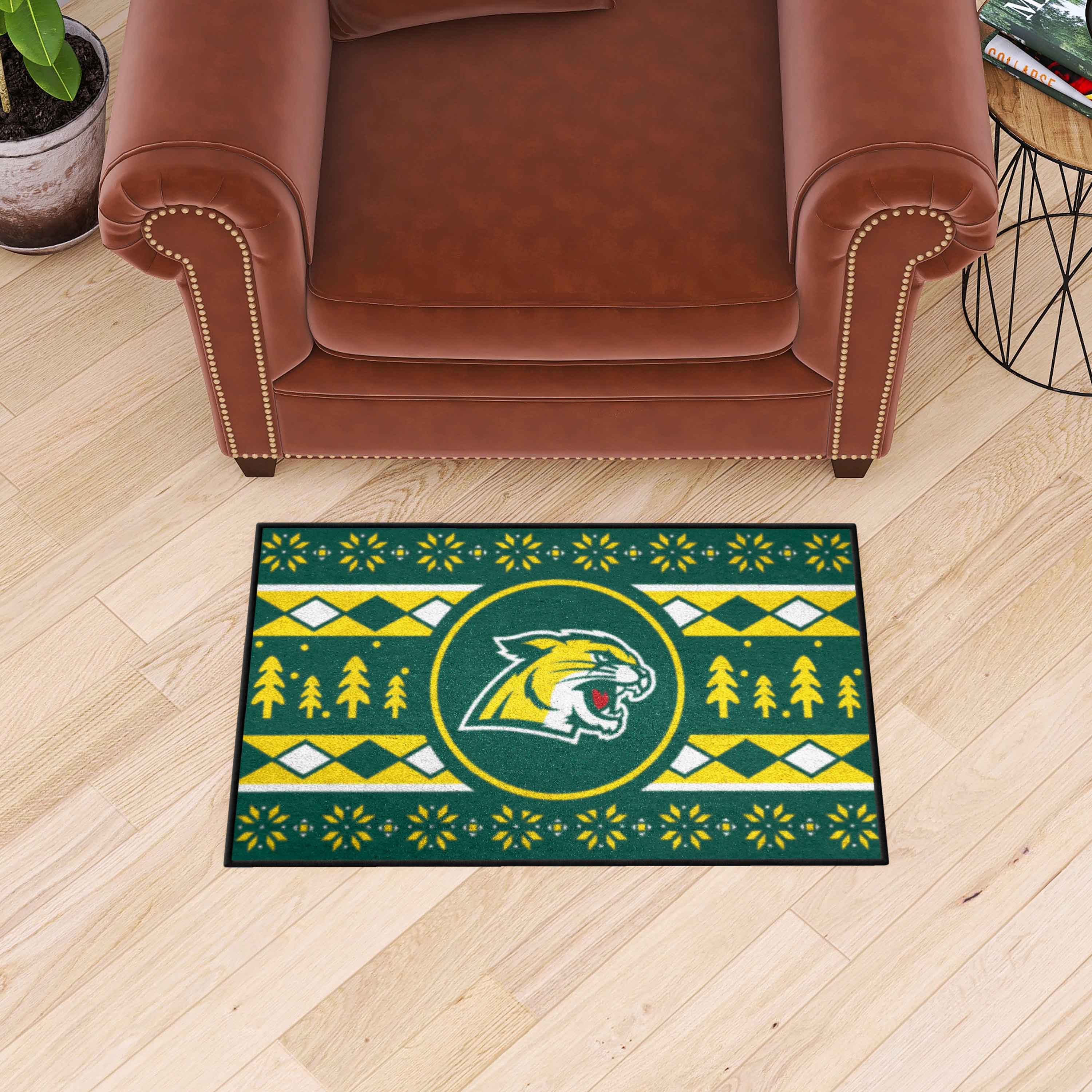 Northern Michigan University Wildcats Holiday Sweater Starter Mat Accent Rug - 19in. x 30in.