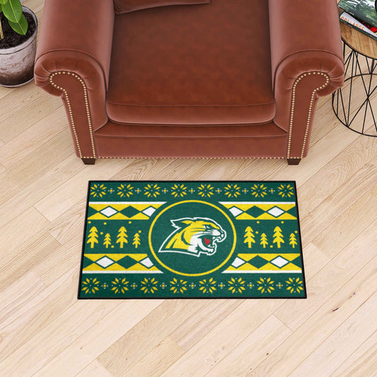 Northern Michigan University Wildcats Holiday Sweater Starter Mat Accent Rug - 19in. x 30in.