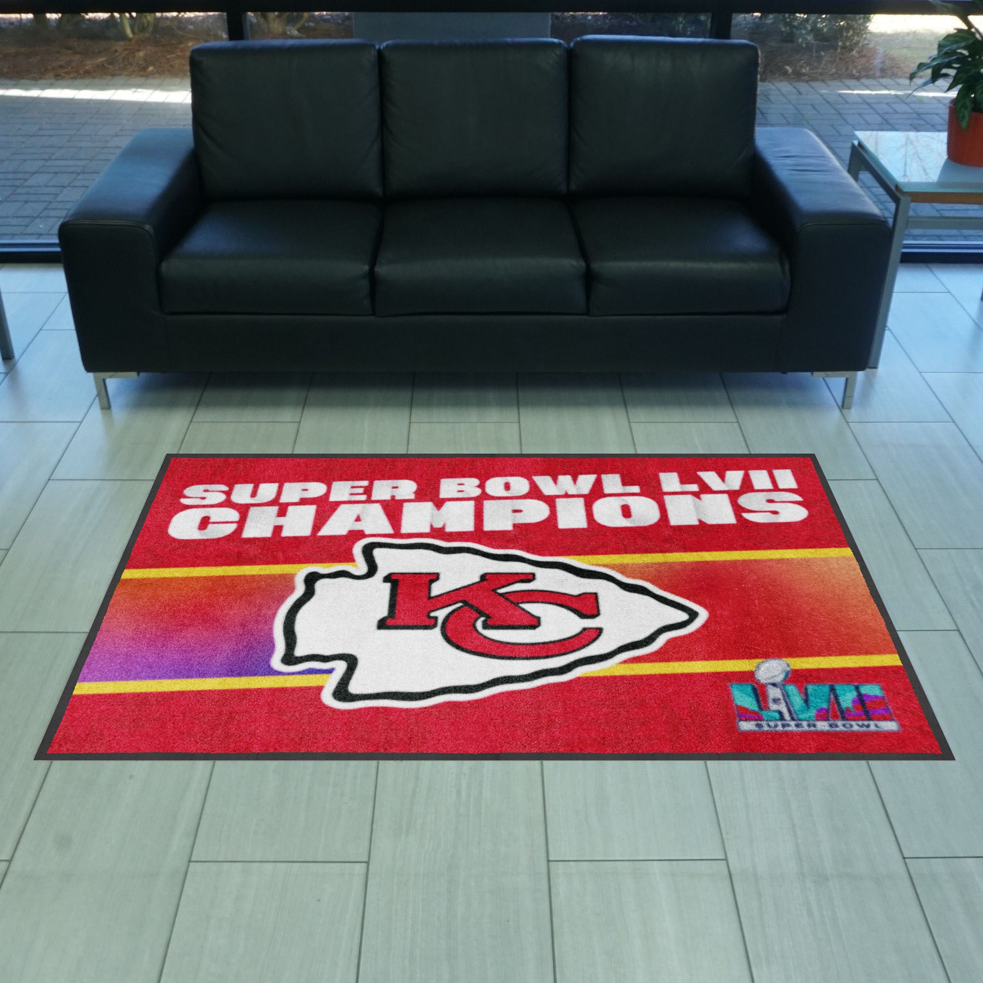 Kansas City Chiefs Super Bowl LVII 4X6 Logo Mat - Landscape