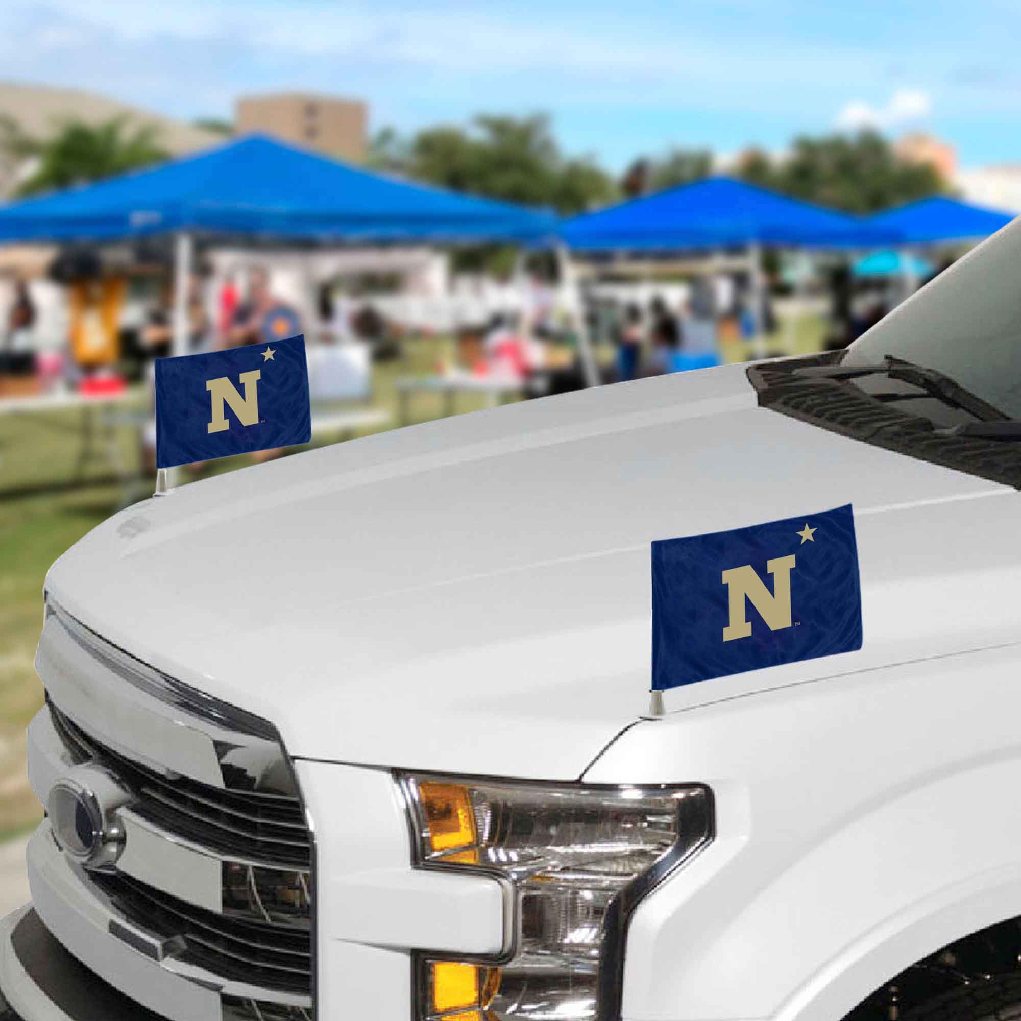 Naval Academy Ambassador Car Flags - 2 Pack Mini Auto Flags, 4in X 6in