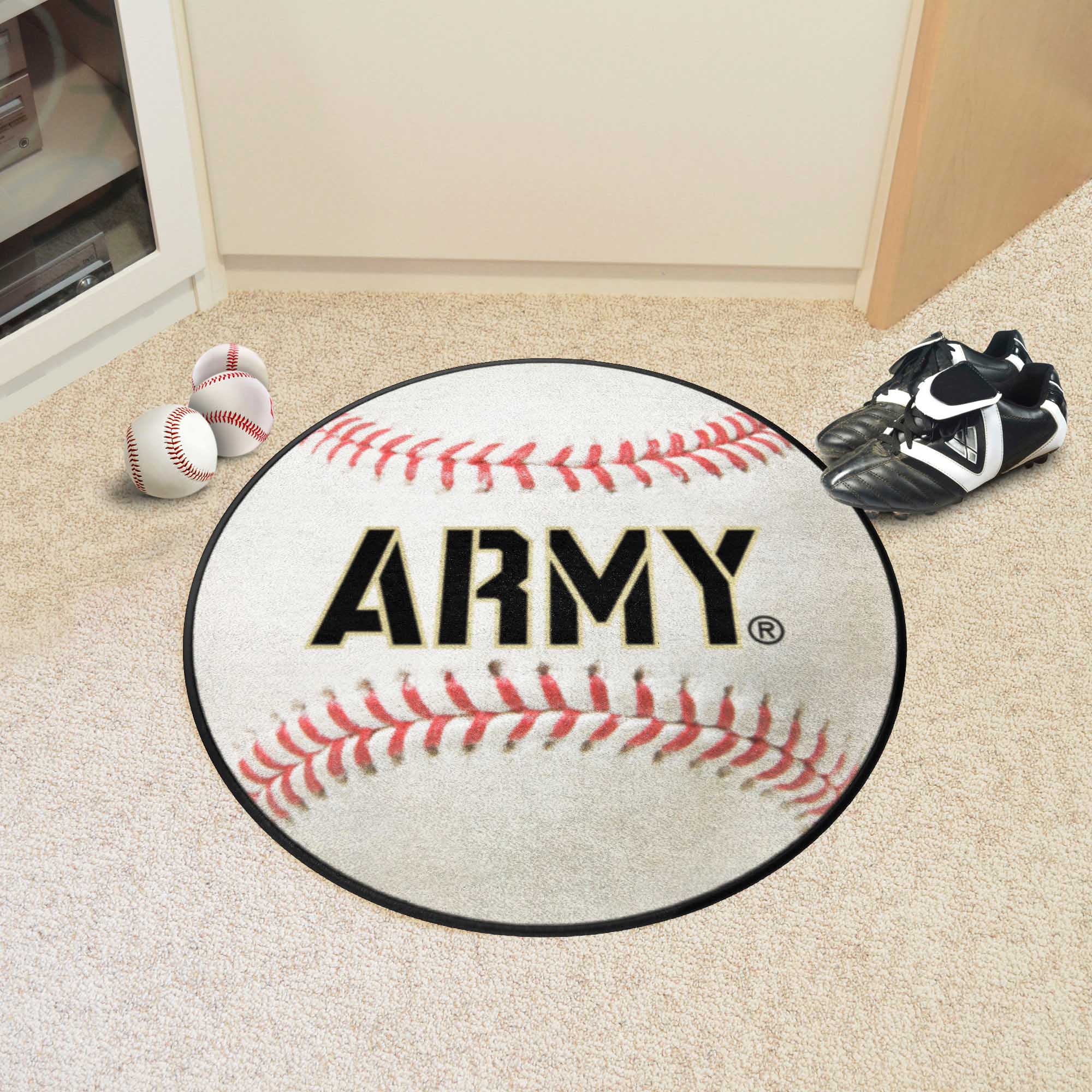 Army West Point Black Knights Baseball Rug - 27in. Diameter