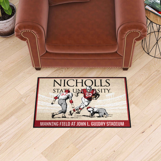 Nicholls State Colonels Starter Mat Accent Rug - 19in. x 30in.