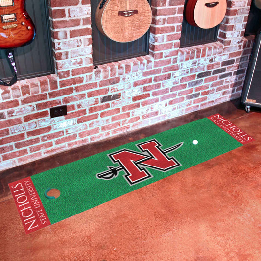 Nicholls State University Colonels Putting Green Mat - 1.5ft. x 6ft. - Nicholls State University