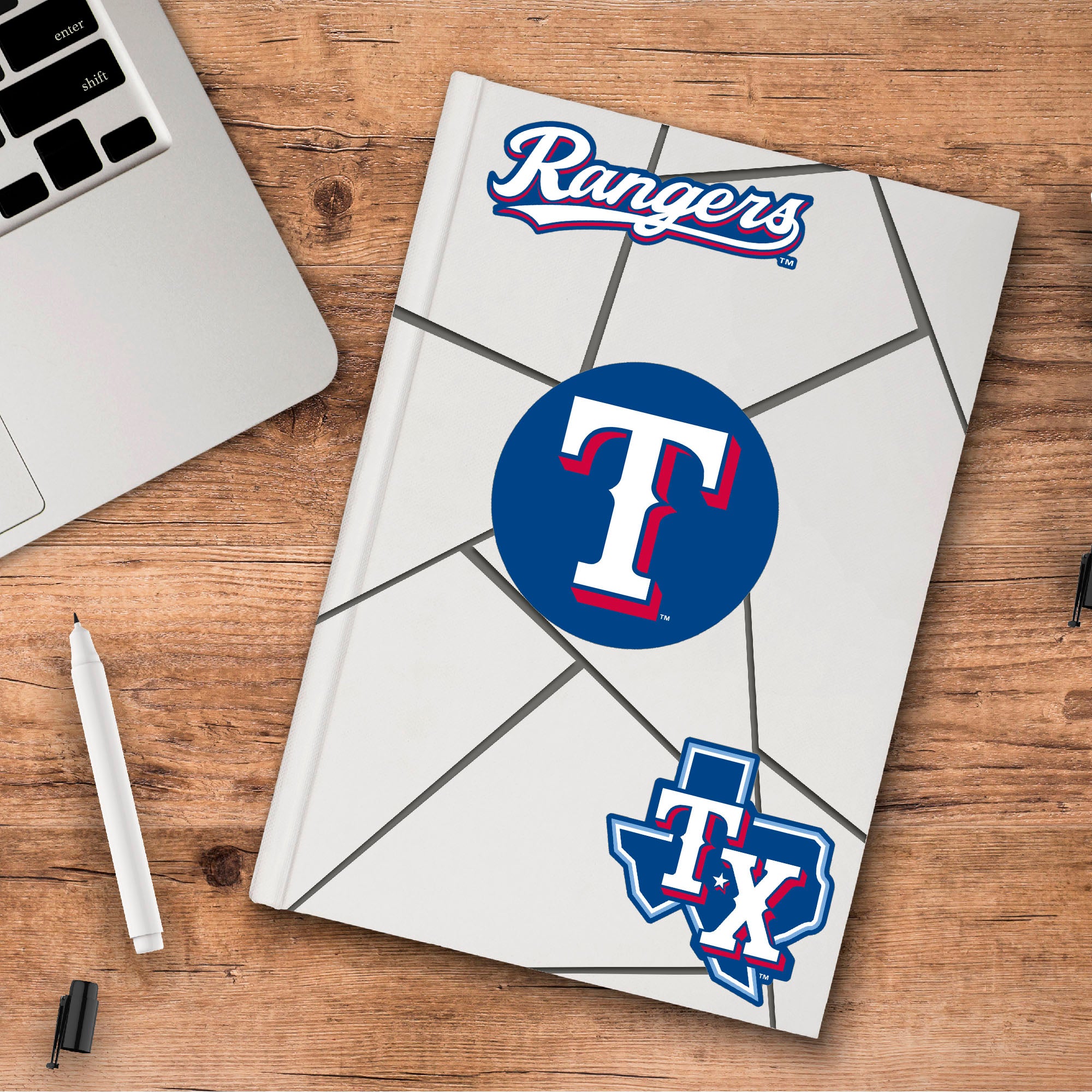 Texas Rangers 3 Piece Decal Sticker Set