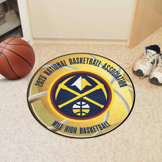 Denver Nuggets 2023 NBA Finals Champions Basketball Rug - 27in. Diameter