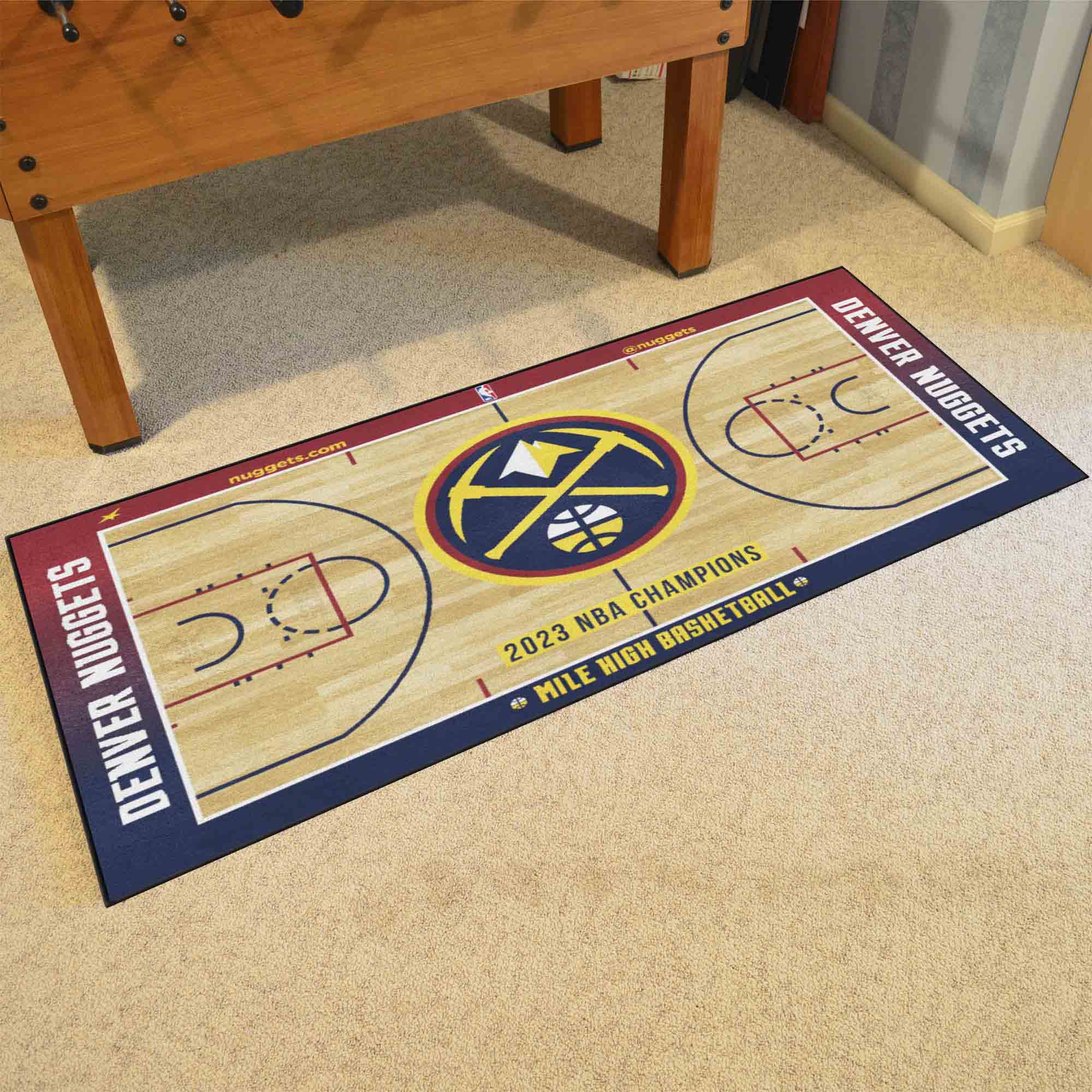 Denver Nuggets 2023 NBA Finals Champions Large Court Runner Rug - 30in. x 54in.