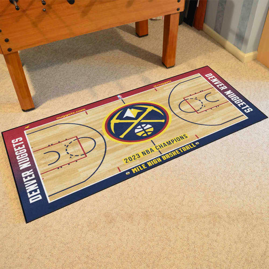 Denver Nuggets 2023 NBA Finals Champions Large Court Runner Rug - 30in. x 54in. - Denver Nuggets