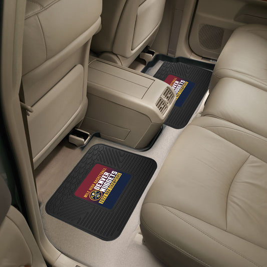 Denver Nuggets 2023 NBA Finals Champions Back Seat Car Utility Mats - 2 Piece Set