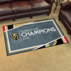 Vegas Golden Knights 2023 Stanley Cup Champions 4ft. x 6ft. Plush Area Rug