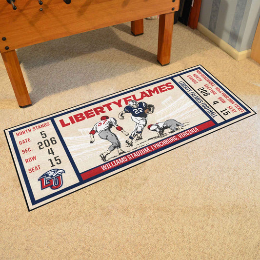 Liberty University Flames Ticket Runner Rug - 30in. x 72in.