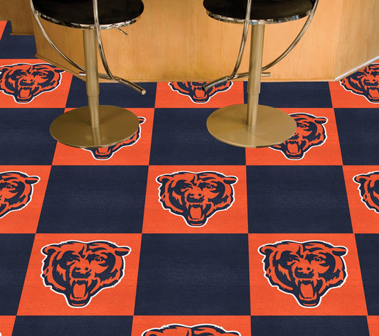 Chicago Bears Team Carpet Tiles - 45 Sq Ft. - Chicago Bears