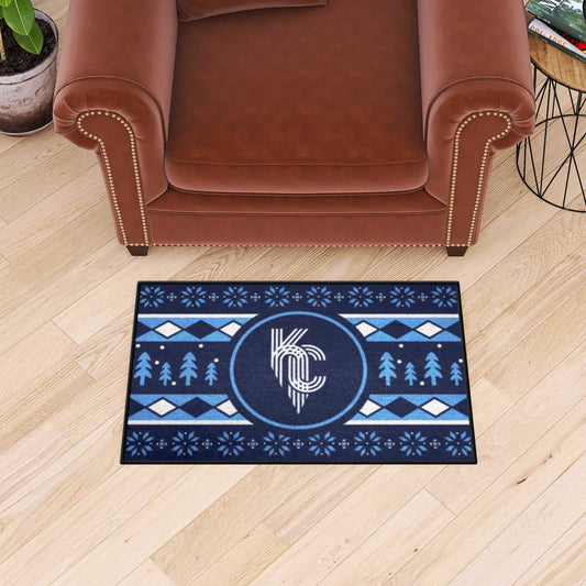 Kansas City Royals Holiday Sweater Starter Mat Accent Rug - 19in. x 30in.