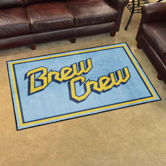 Milwaukee Brewers 4ft. x 6ft. Plush Area Rug