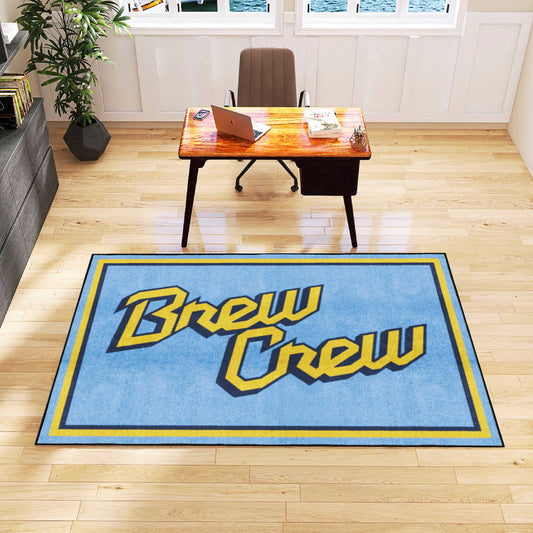 Milwaukee Brewers 5ft. x 8 ft. Plush Area Rug