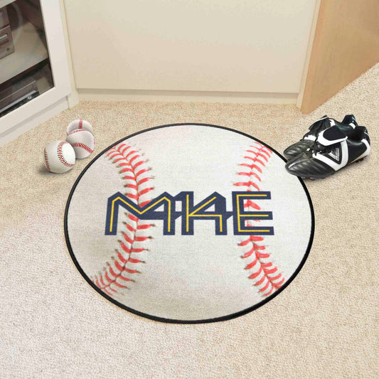 Milwaukee Brewers Baseball Rug - 27in. Diameter