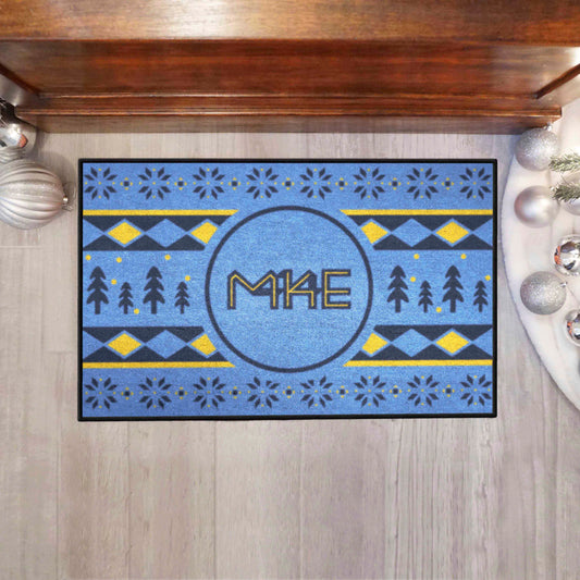 Milwaukee Brewers Holiday Sweater Starter Mat Accent Rug - 19in. x 30in.