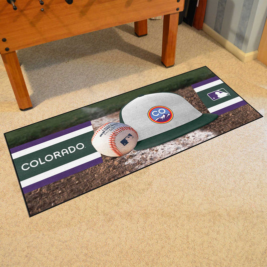 Colorado Rockies Baseball Runner Rug - 30in. x 72in. - Colorado Rockies