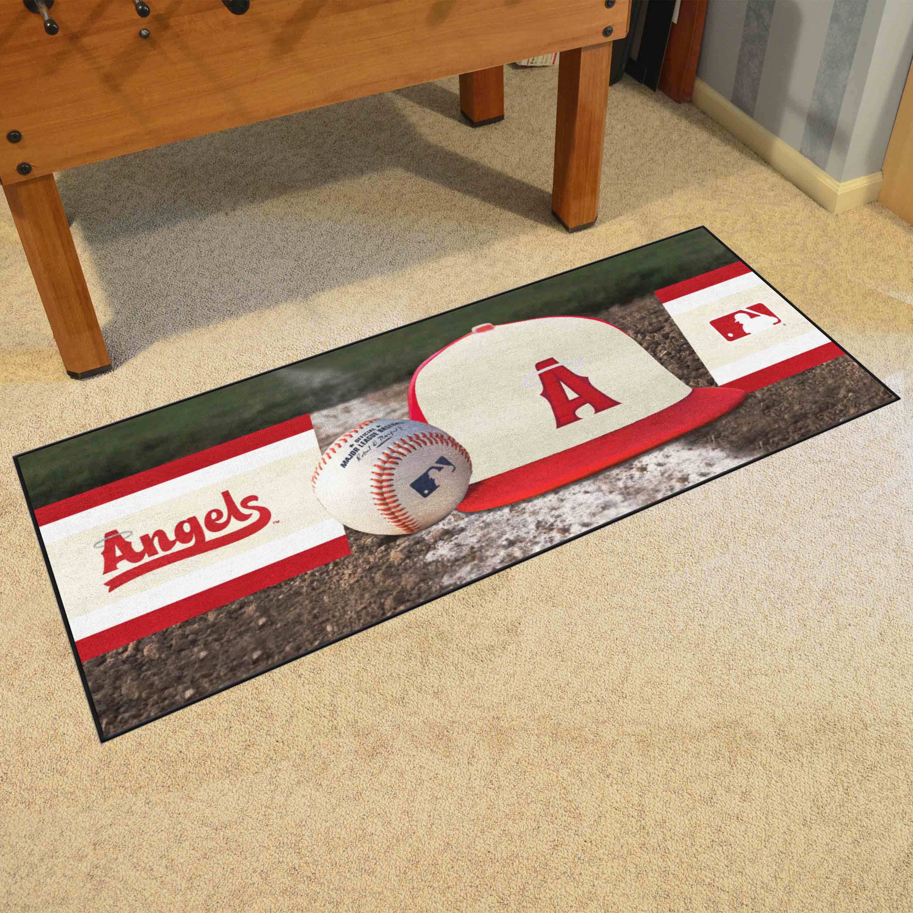 Los Angeles Angels Baseball Runner Rug - 30in. x 72in.