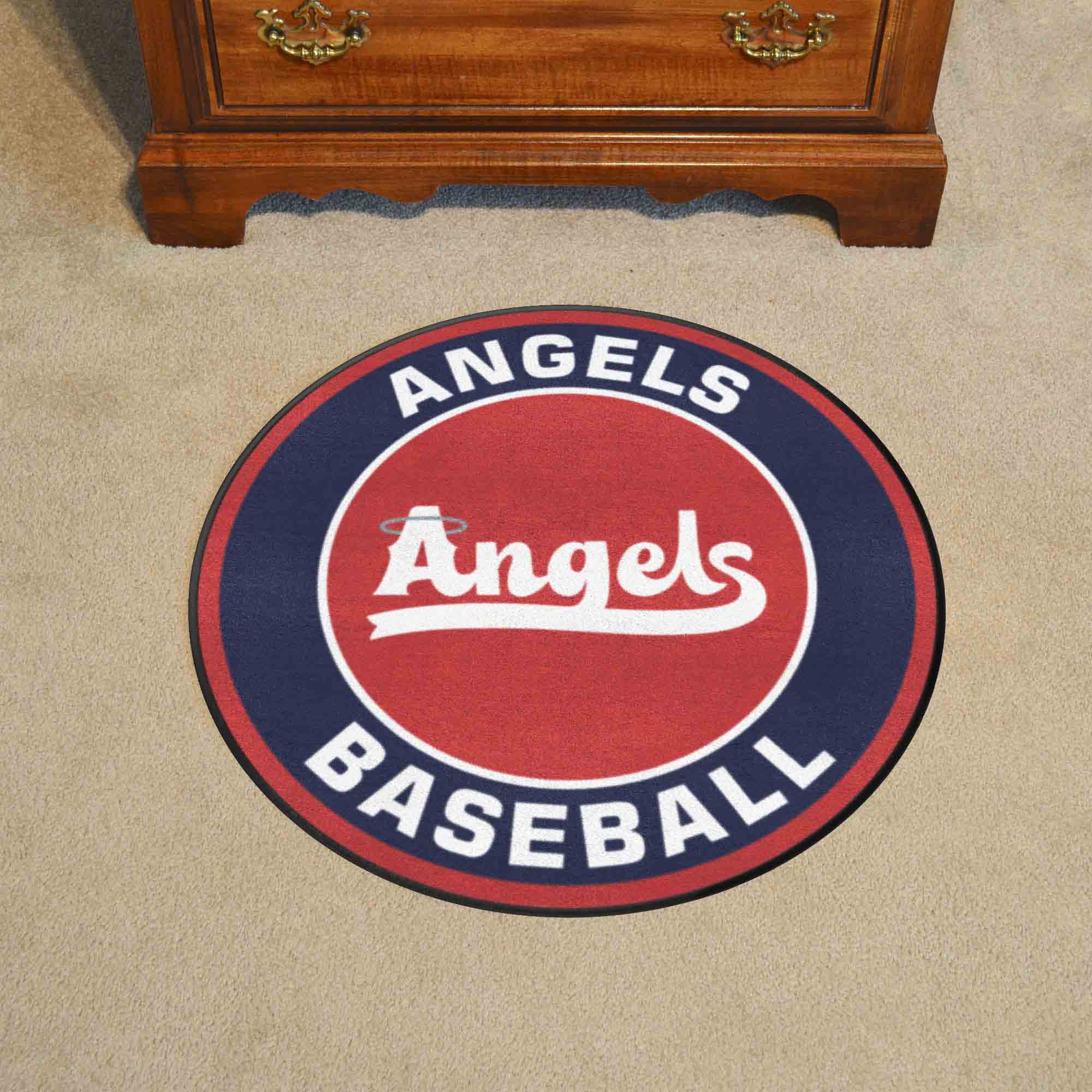 Los Angeles Angels Roundel Rug - 27in. Diameter