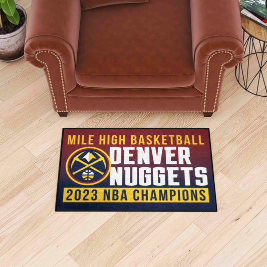 Denver Nuggets 2023 NBA Finals Champions Starter Mat Accent Rug - 19in. x 30in.