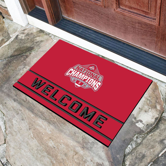 Official Ohio State 2024 National Champions Logo 18"x30" Crumb Rubber Door Mat