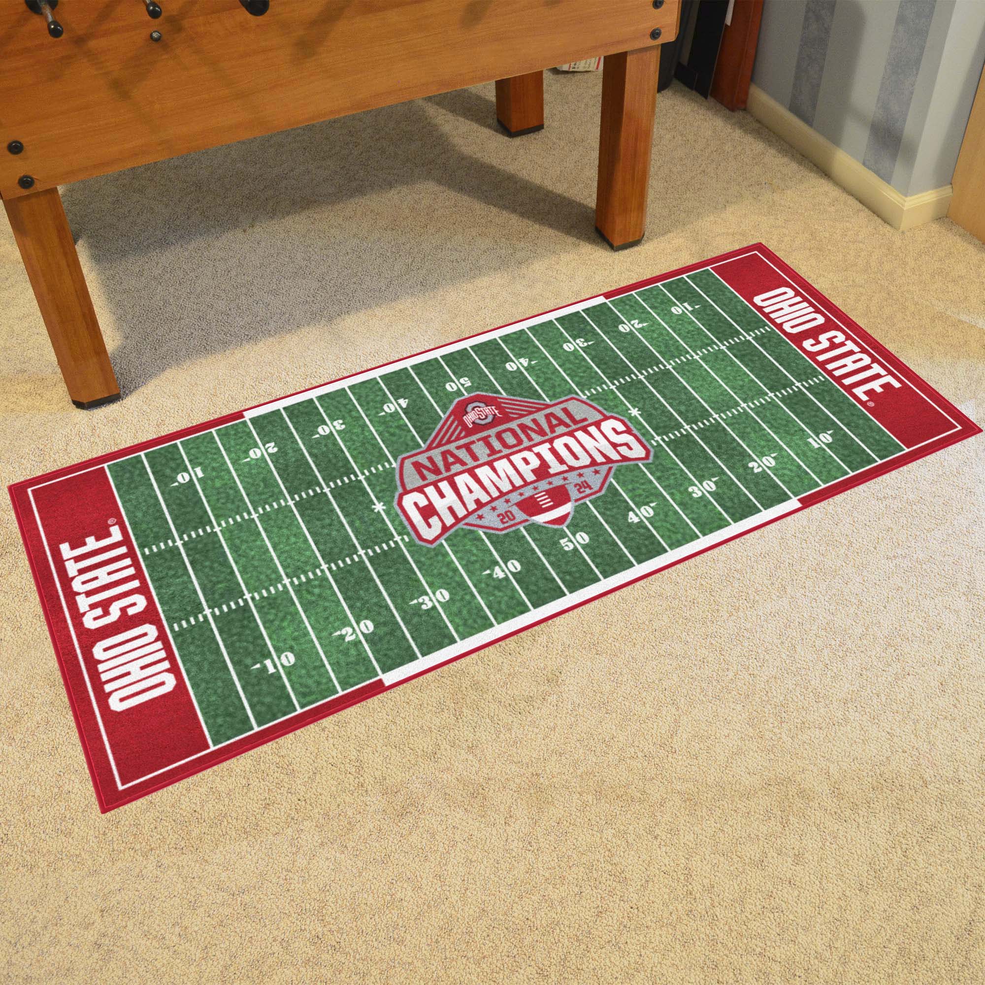 Official Ohio State 2024 National Champions Logo 30"x72" Football Field Runner