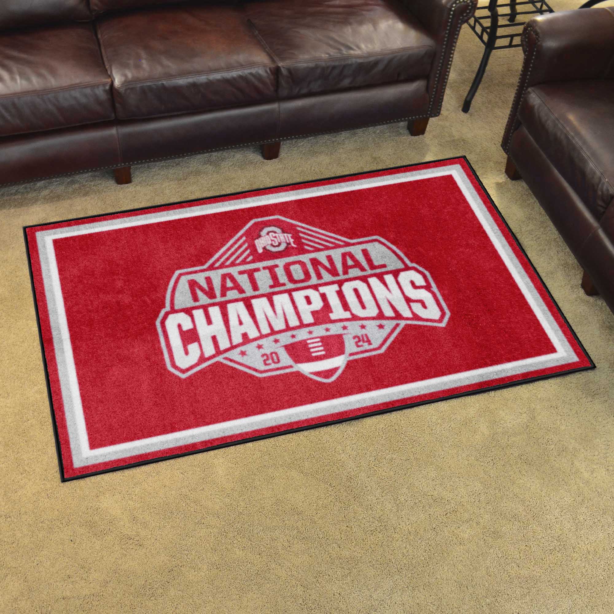 Official Ohio State 2024 National Champions Logo 44"x71" 4x6 Rug