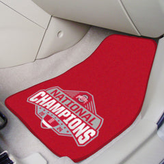 Official Ohio State 2024 National Champions Logo 17"x27" 2-pc Carpet Car Mat Set