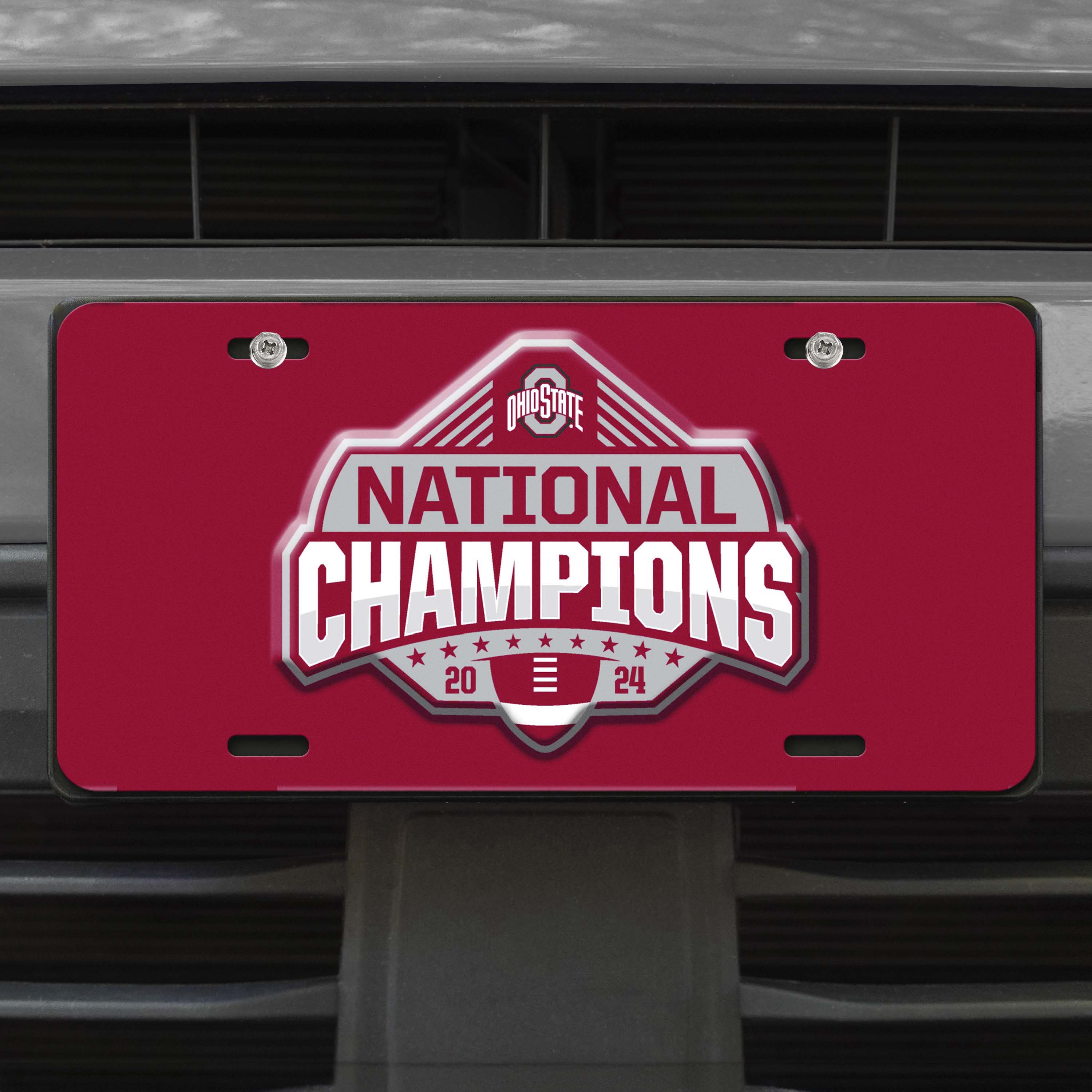 Official Ohio State 2024 National Champions Logo 12"x6" Metal Plate Flat