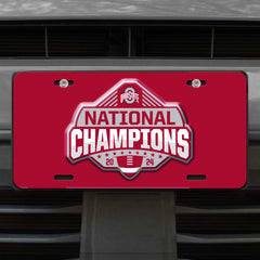 Official Ohio State 2024 National Champions Logo 12"x6" Metal Plate Flat