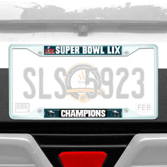 Philadelphia Eagles Super Bowl LIX Champions License Plate Frame White