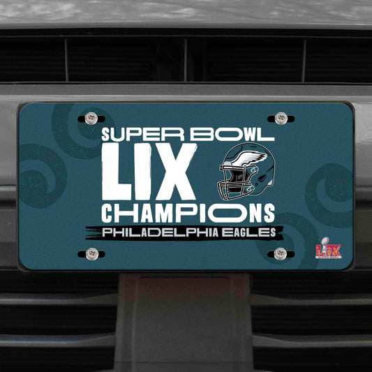 Philadelphia Eagles Super Bowl LIX Champions Metal Plate Flat