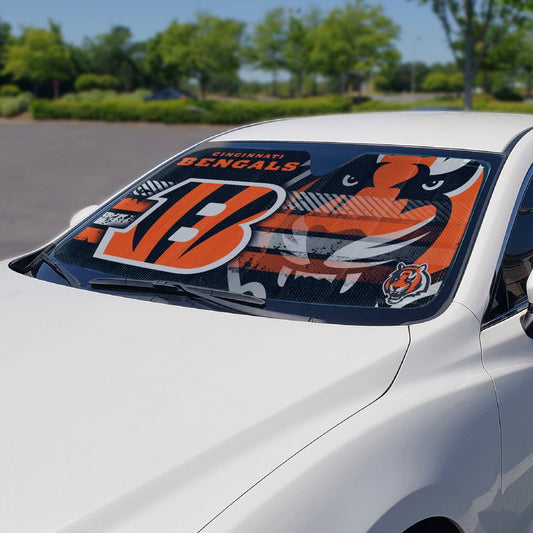 Cincinnati Bengals Windshield Sun Shade - Cincinnati Bengals