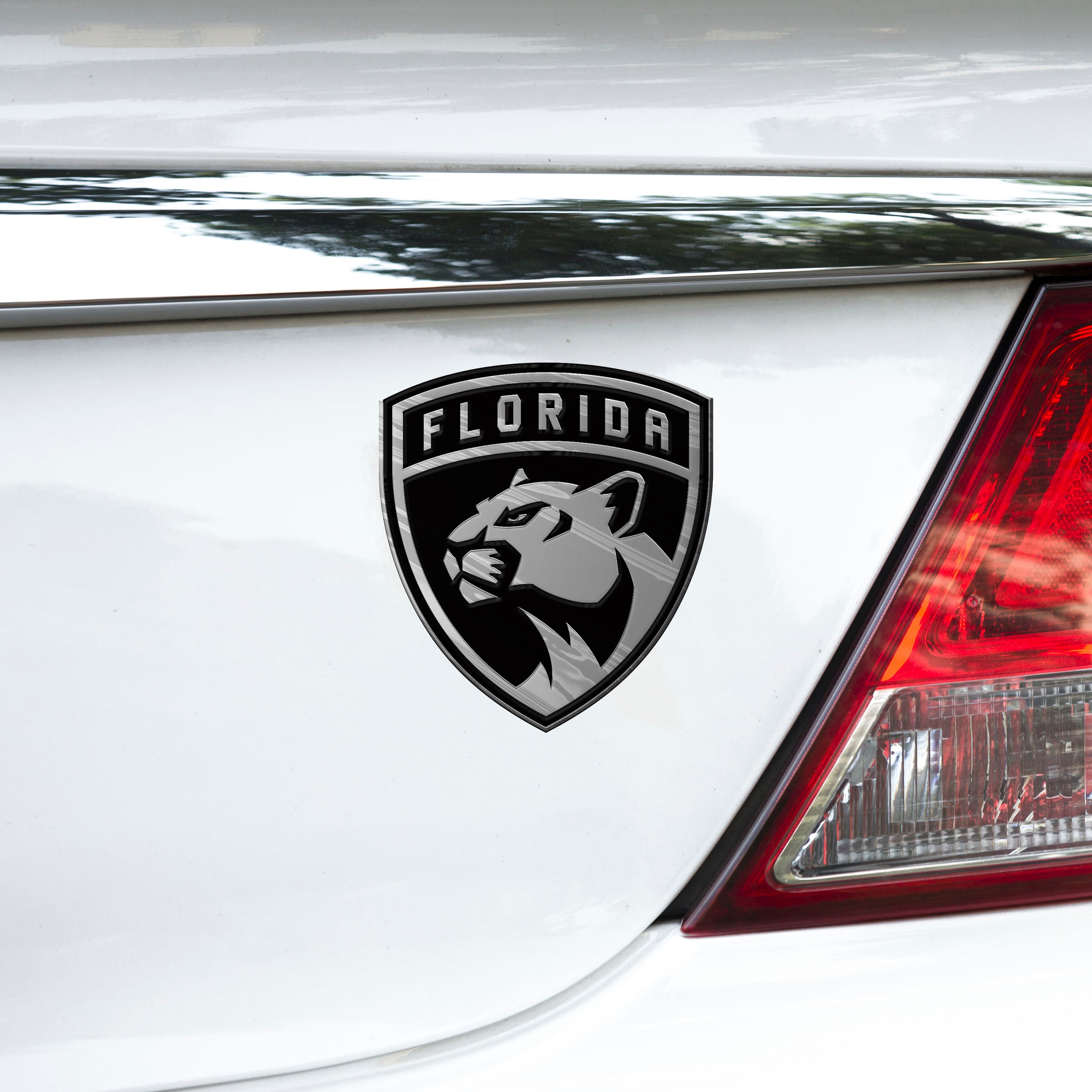 Florida Panthers Molded Chrome Plastic Emblem