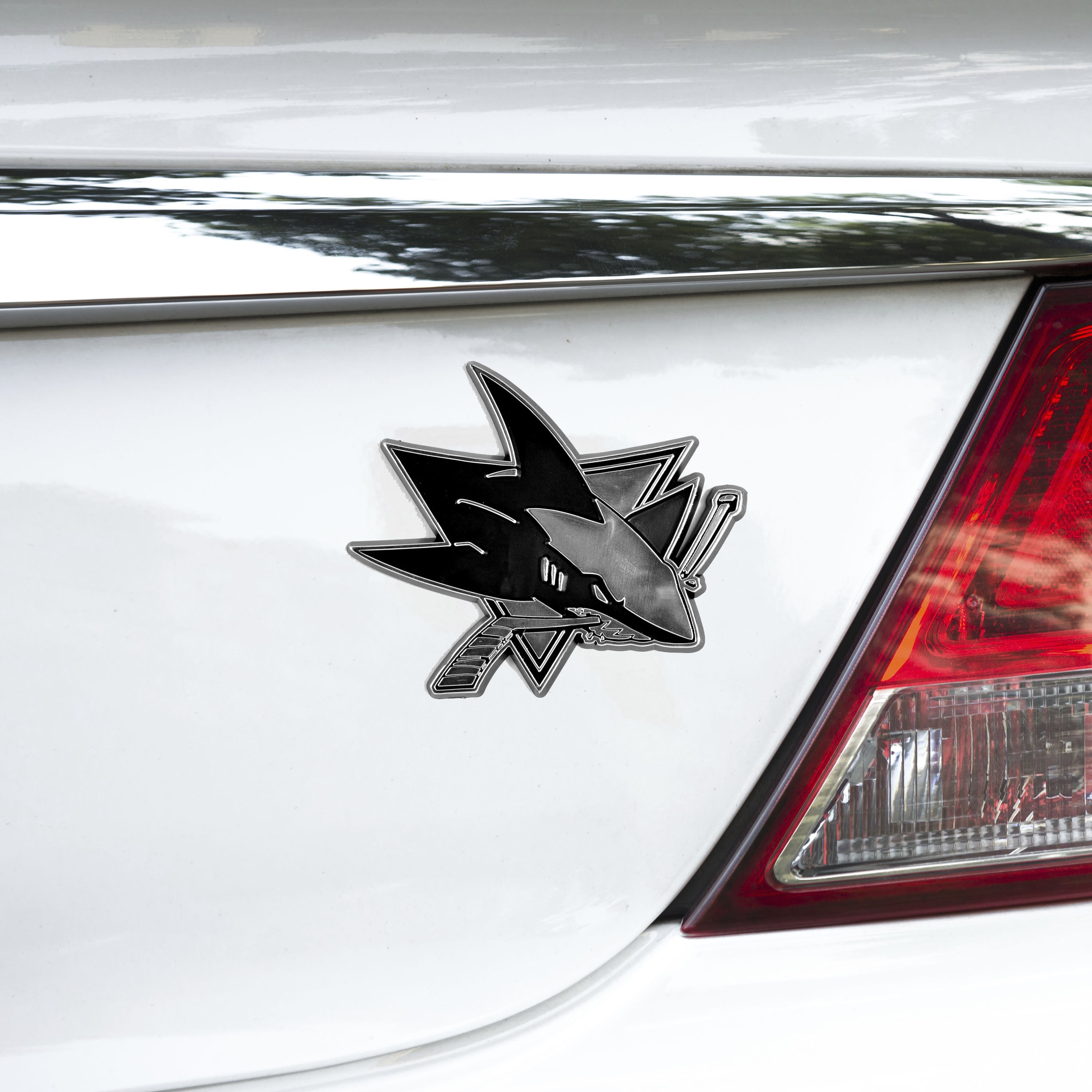 San Jose Sharks Molded Chrome Plastic Emblem