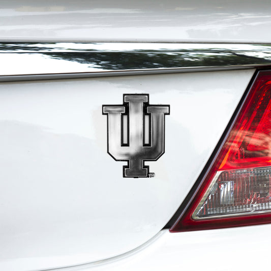 Indiana Hooisers Molded Chrome Plastic Emblem