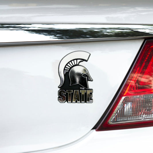 Michigan State Spartans Molded Chrome Plastic Emblem