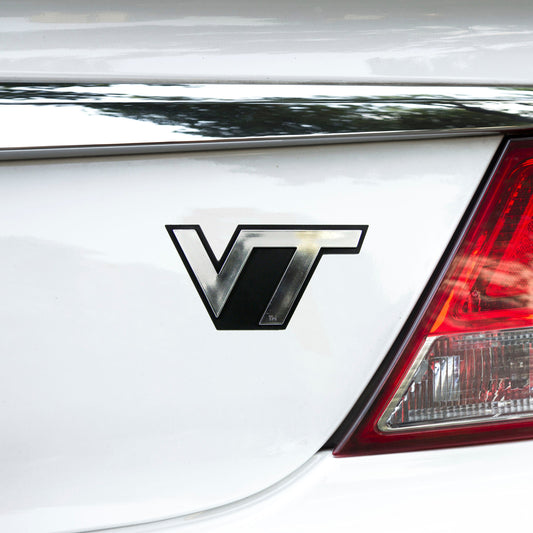 Virginia Tech Hokies Molded Chrome Plastic Emblem