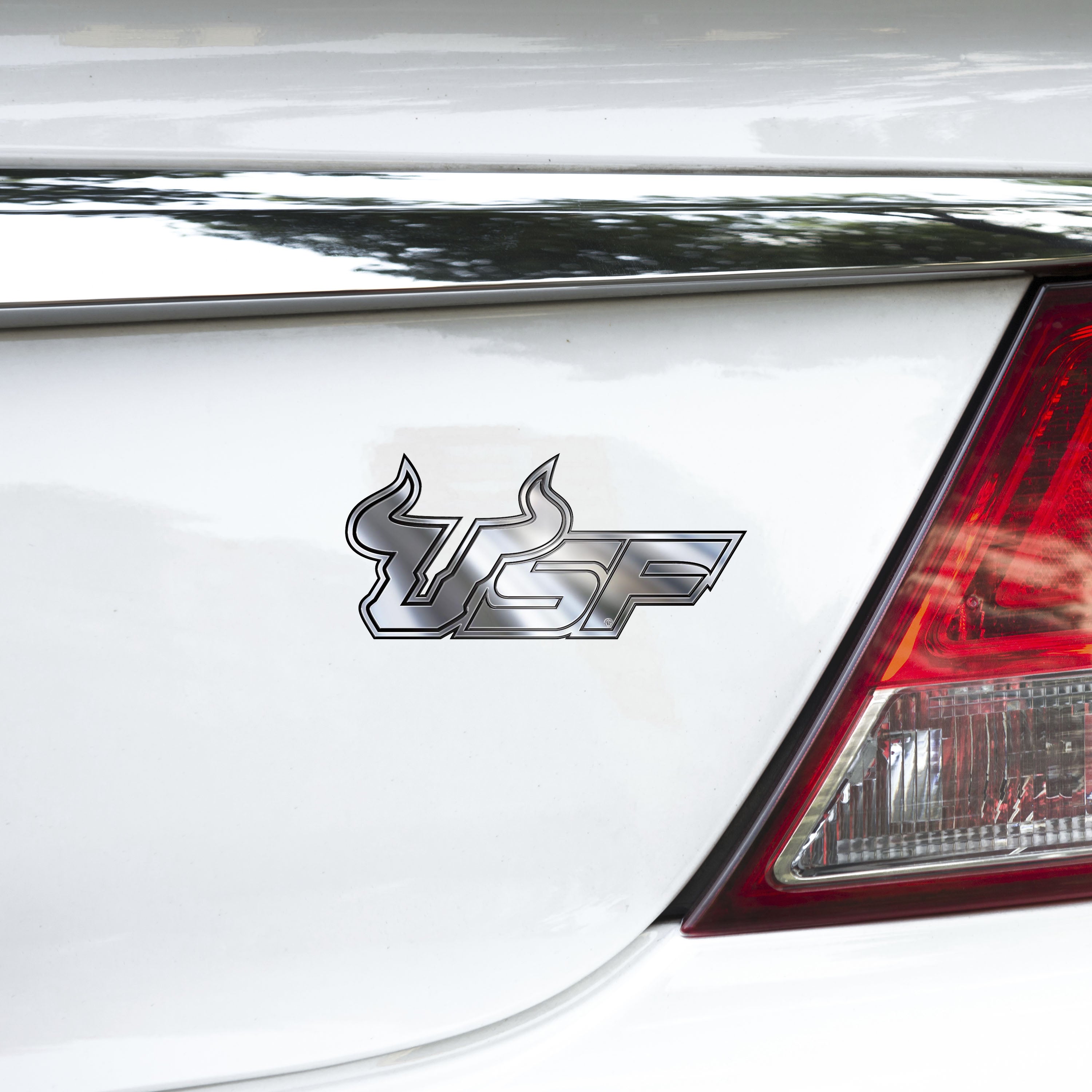 South Florida Bulls Molded Chrome Plastic Emblem