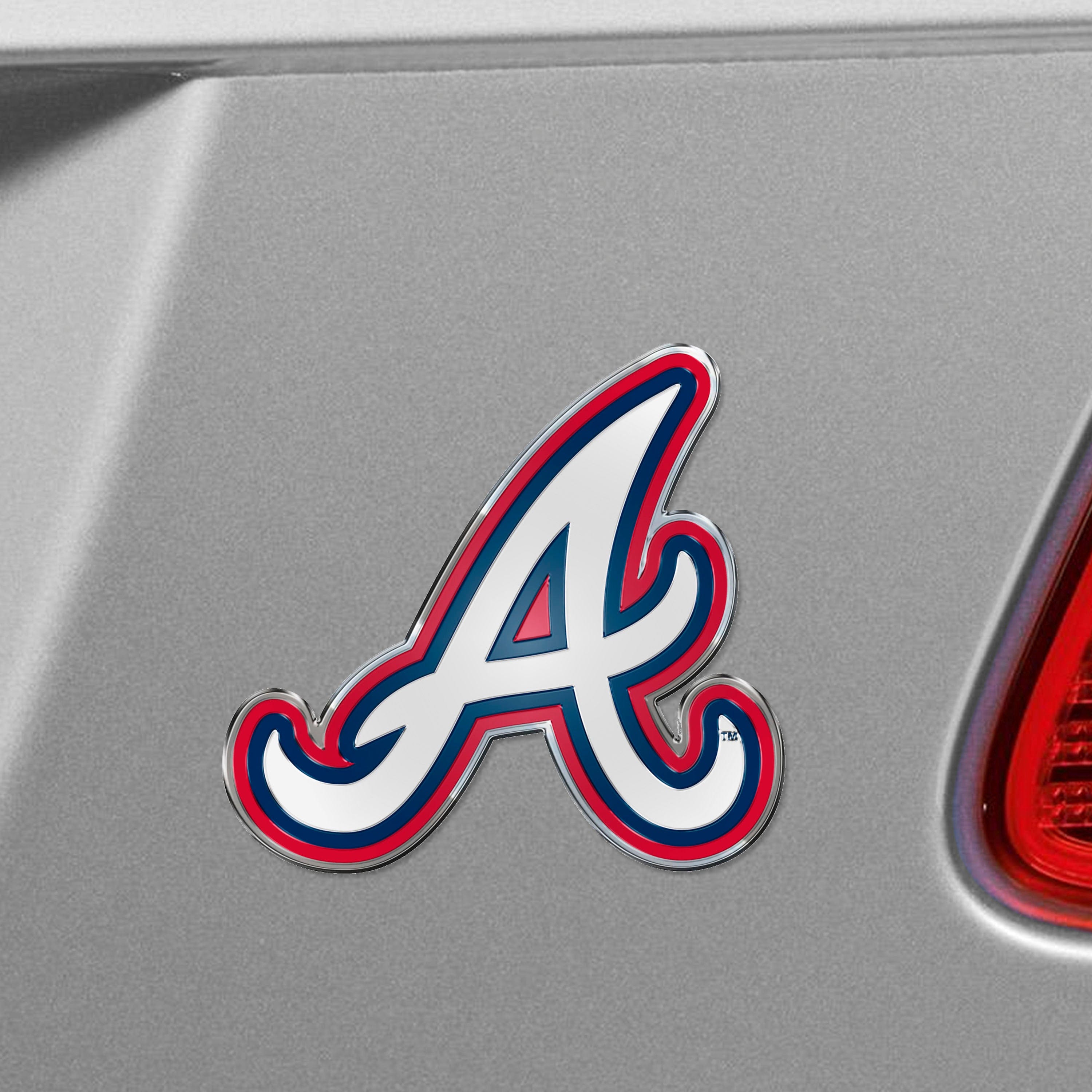 Atlanta Braves Heavy Duty Aluminum Embossed Color Emblem - Atlanta Braves