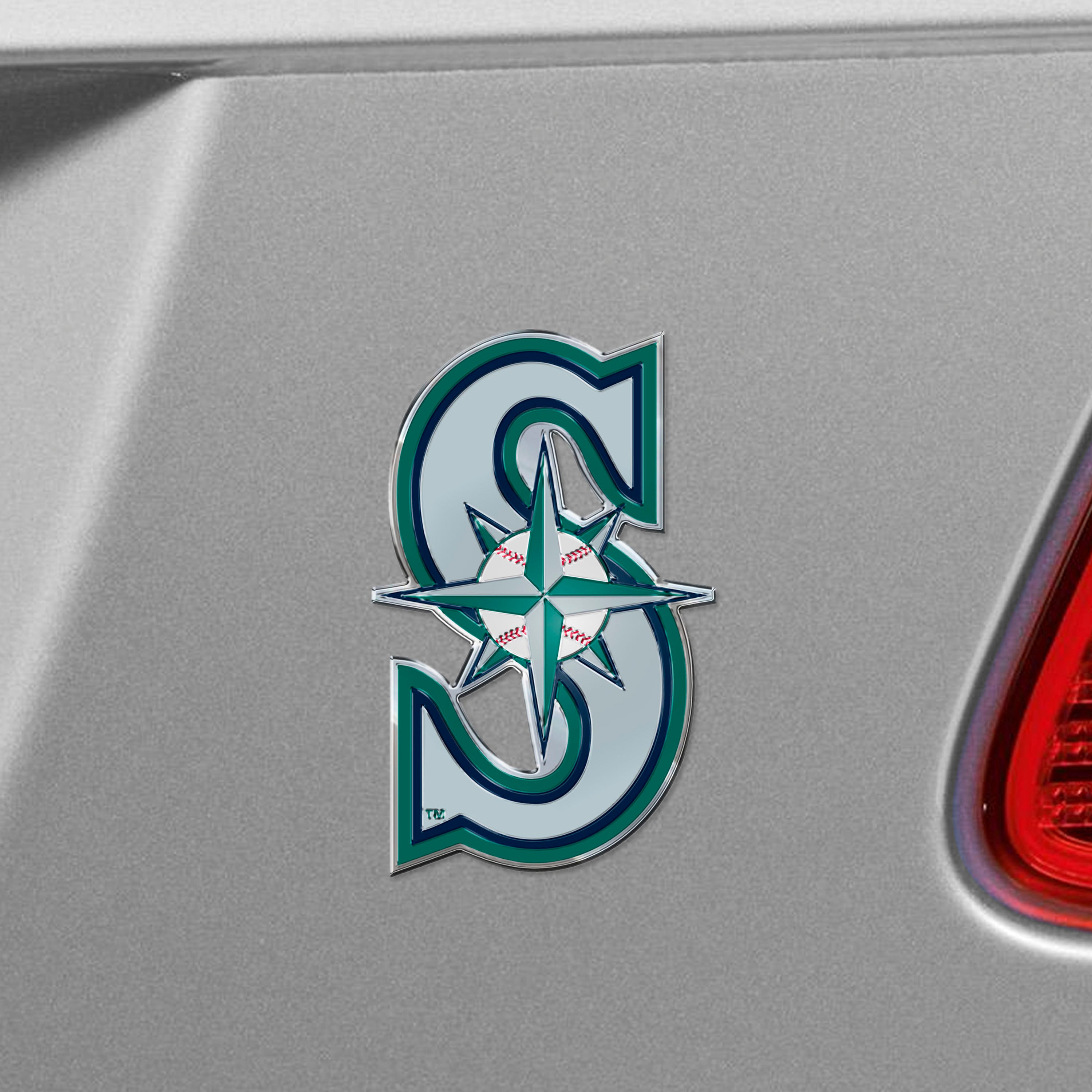 Seattle Mariners Heavy Duty Aluminum Embossed Color Emblem