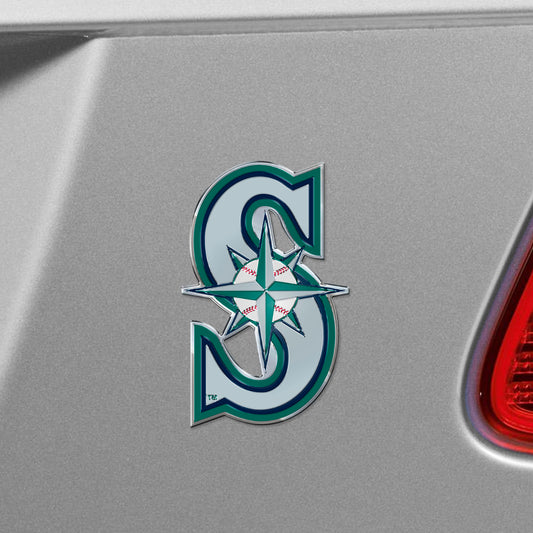 Seattle Mariners Heavy Duty Aluminum Embossed Color Emblem