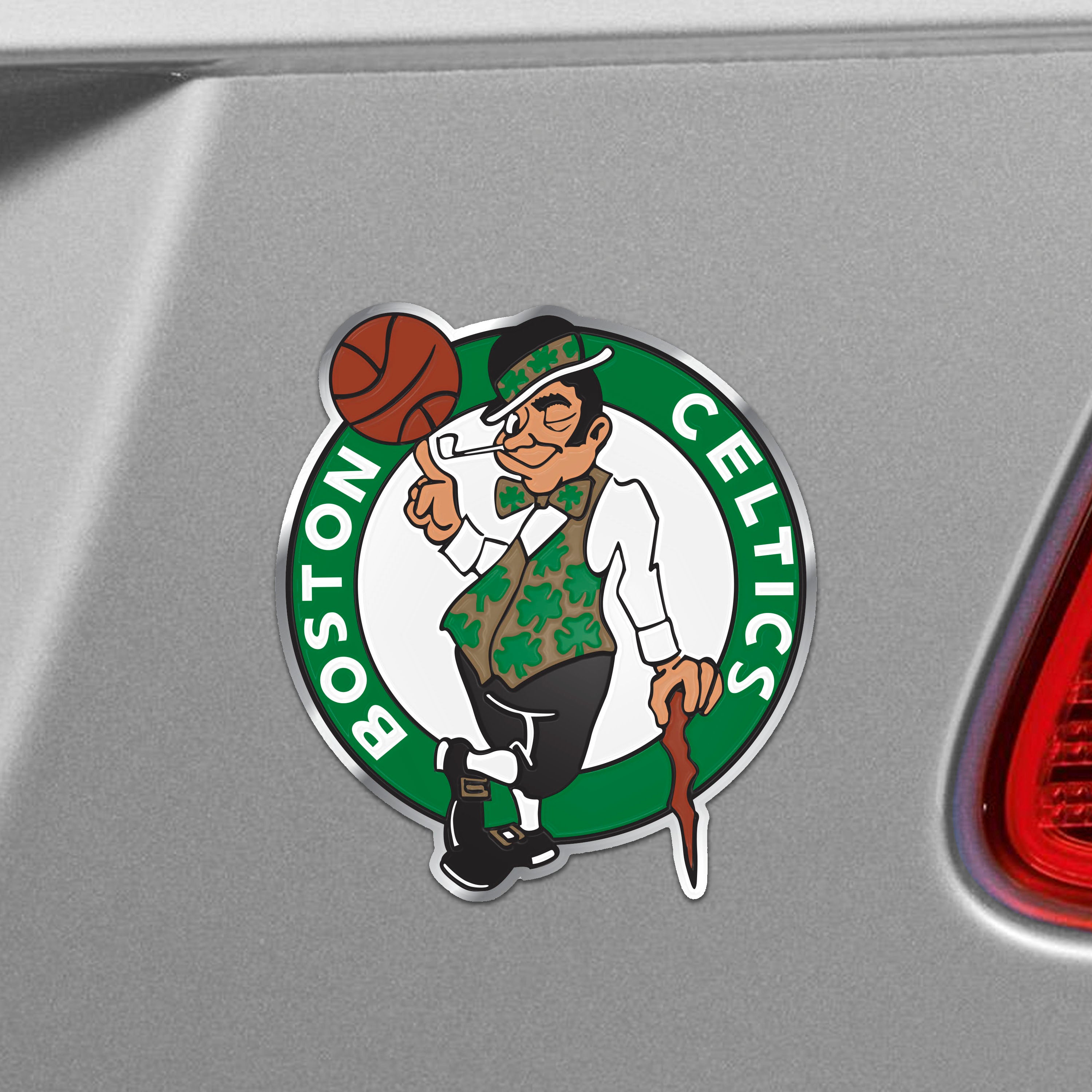 Boston Celtics Heavy Duty Aluminum Embossed Color Emblem - Boston Celtics